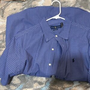 Ralph Lauren Blue Plaid Button-Down Shirt